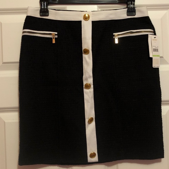Laundry By Shelli Segal Black and White Skirt, NWT - Picture 1 of 7